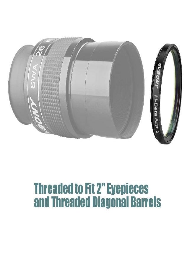 SVBONY SV132 Telescope Filter, 2 inches H-Beta Narrowband Filter, 25nm Visual Nebulosity Eyepiece Filter, for Horsehead Nebula California and Cocoon Nebulae in Dark Skies  - Image 3