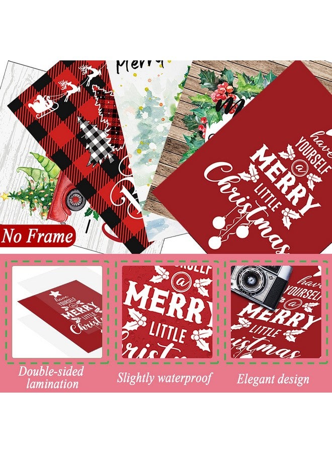 تفكس جيه 9 قطع من فنون الحائط لعيد الميلاد، ديكورات حائط غرفة النوم، مطبوعات فنية جدارية لعيد الميلاد، ملصقات لديكور غرفة المعيشة والمكتب، لوحات لافتات عيد الميلاد (8 × 10 بوصة بدون إطار) - Image 3