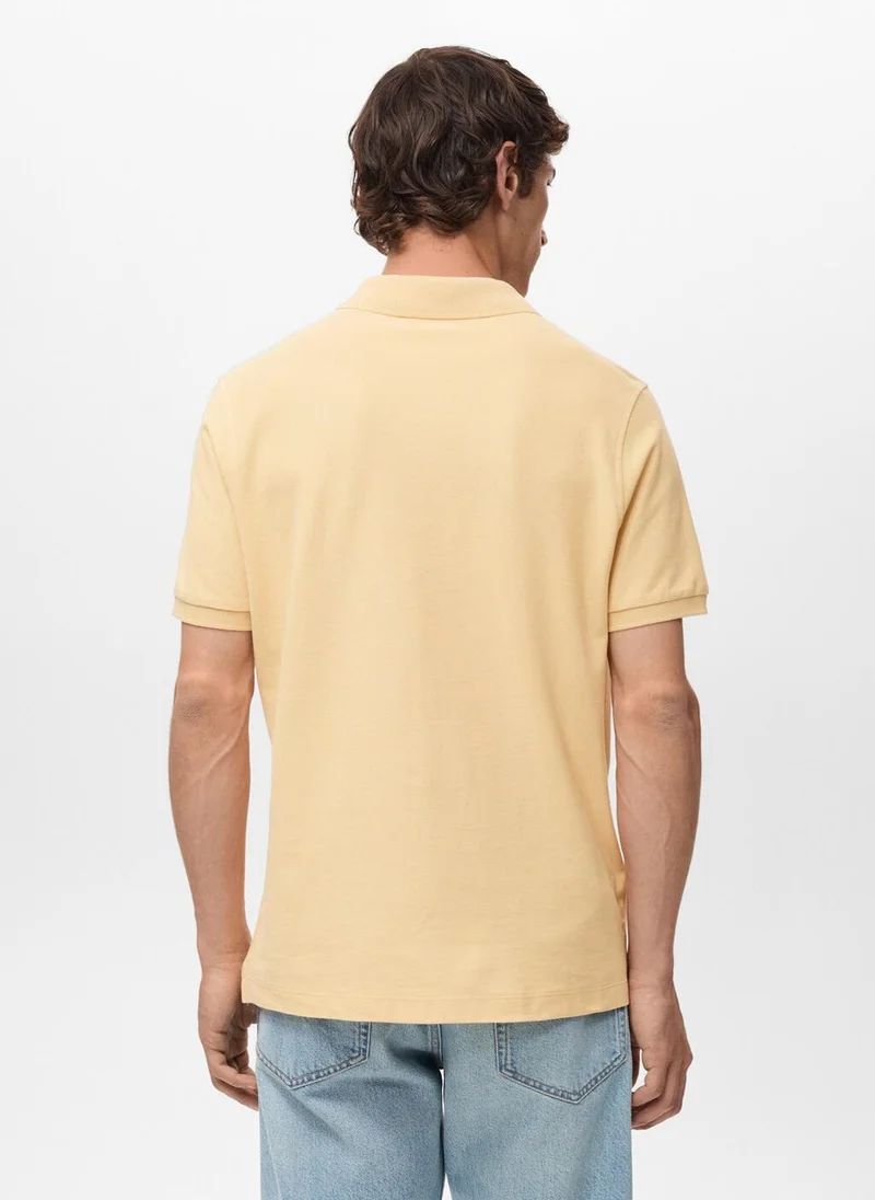 مانجو Regular-Fit Cotton Piqué Polo Shirt