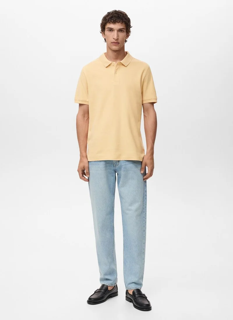Mango Man Regular-Fit Cotton Piqué Polo Shirt