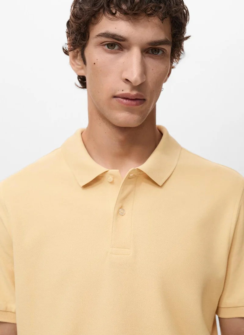 Mango Man Regular-Fit Cotton Piqué Polo Shirt