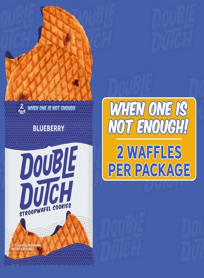 Double Dutch Stroopwafel Cookies - 2 Pack - 16 Waffles - Caramel, Blueberry, Vanilla, Chocolate Salted Caramel (16 Count, Blueberry) - Image 4