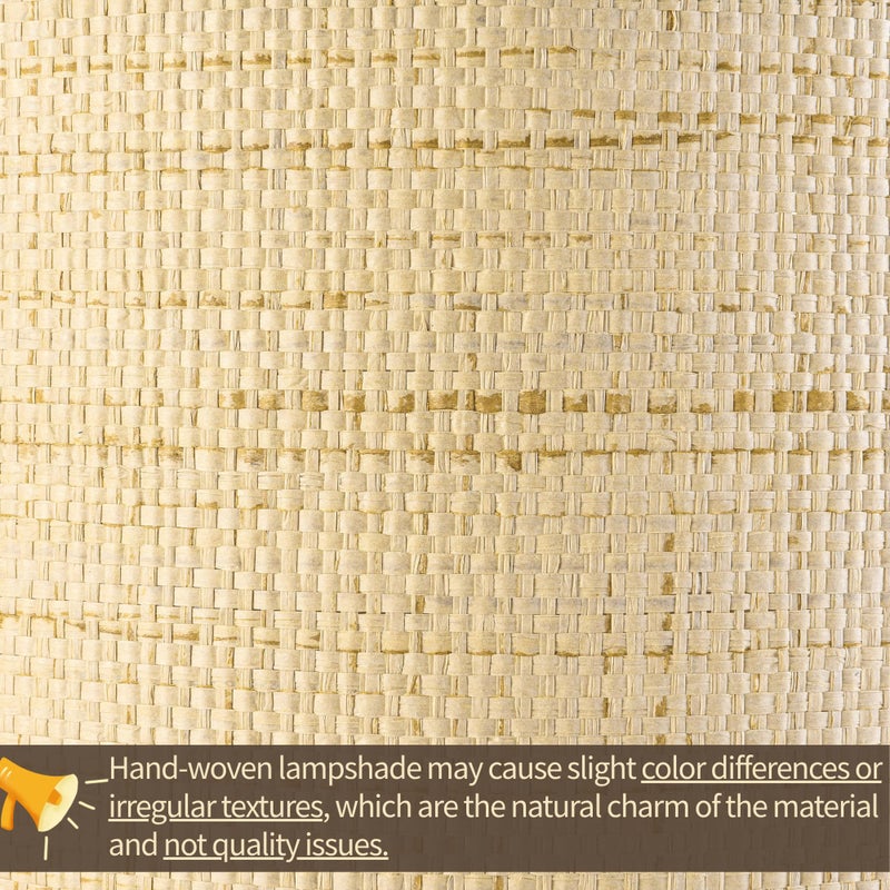 GO&SO Medium Drum Lamp Shades Set of 2 Woven Lampshades, 13" L x 13" H (E26 Spider),Farmhouse Lampshades for Table Lamp & Bedside Lamps, Replacement Lamp Shade In Hand Crafted,Easy Assembly Required - Image 3