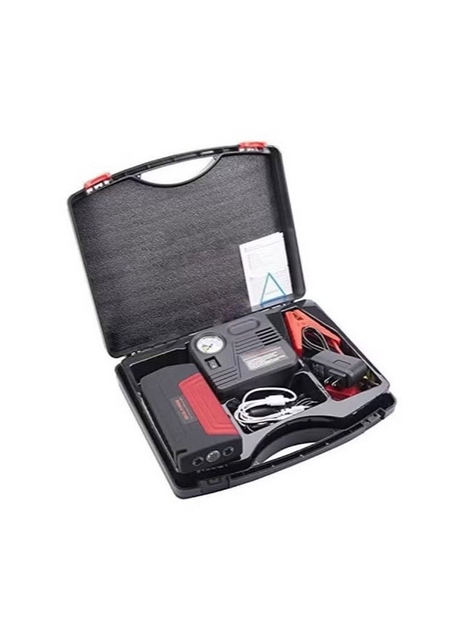 ELTRAZONE Multifunctional Car Jump Starter with Air Compressor, Portable Power Bank, LED Flashlight, USB Charging, and Safety Features – Perfect for Car Emergencies, Camping, Roadside Assistance, and Outdoor Activities – Compact and Powerful Quick Power Solution - Image 2