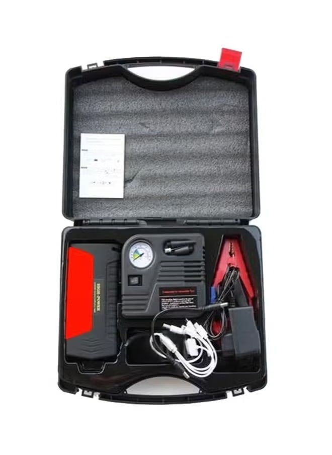 ELTRAZONE Multifunctional Car Jump Starter with Air Compressor, Portable Power Bank, LED Flashlight, USB Charging, and Safety Features – Perfect for Car Emergencies, Camping, Roadside Assistance, and Outdoor Activities – Compact and Powerful Quick Power Solution - Image 3