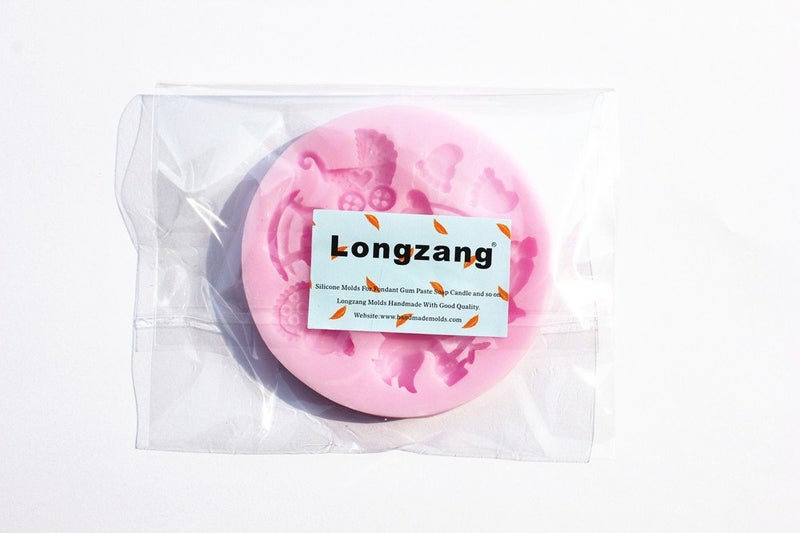 Longzang Mini Silicone Sugar  Fondant And Cake Mold  Baby Shower Theme  Pink - Image 2