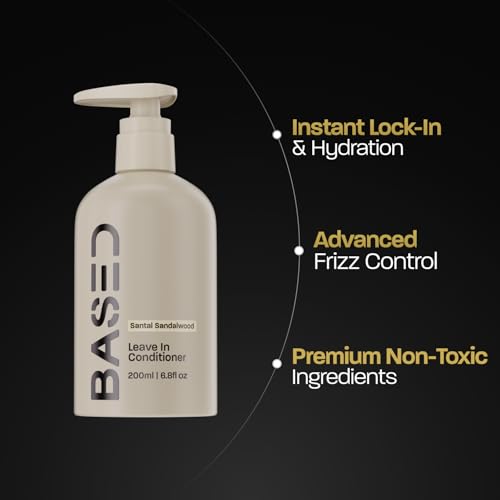 Based Bodyworks BASED Leave-In Conditioner, Instant Frizz Control, Hydrates & Nourishes Hair, Premium Leave-In Conditioner for Men, Healthy Frizz-Free Hair in Minutes (6.8 Fl Oz Pack of 1) - Image 3