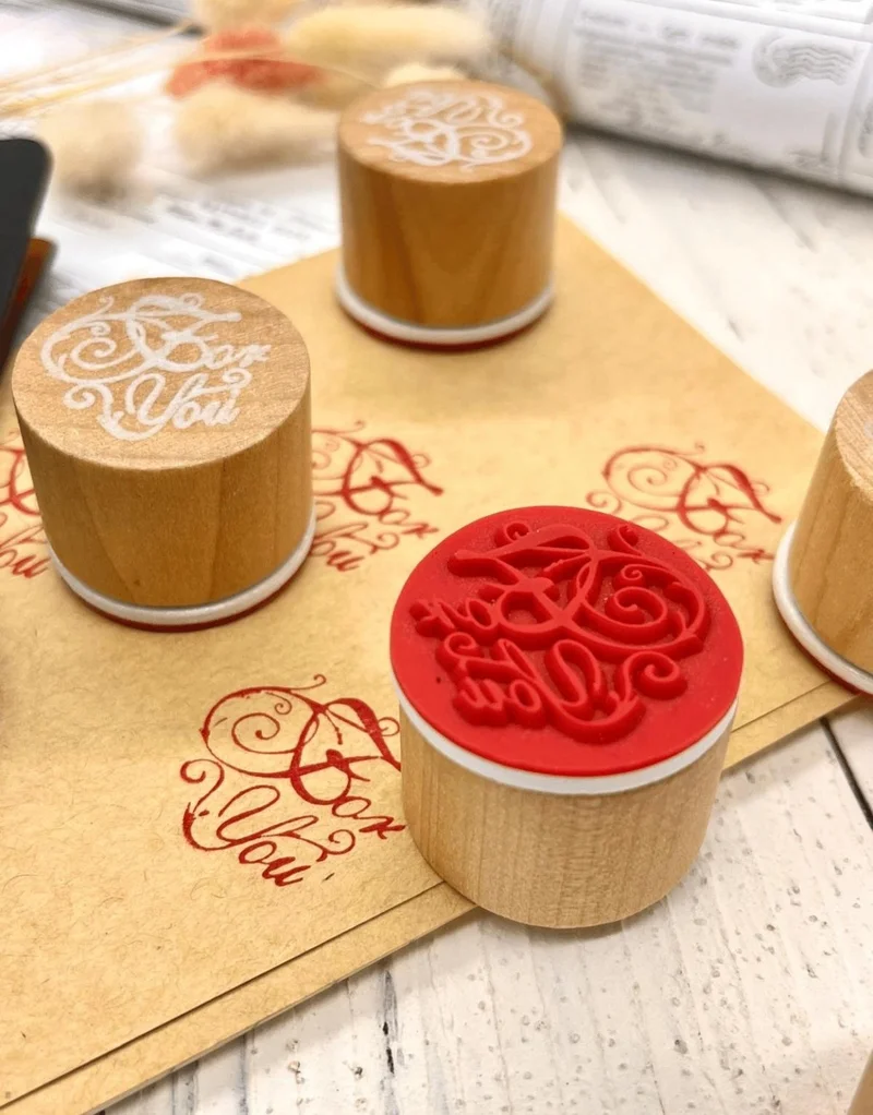 Kağıt Gemi Dükkan Paper Ship Shop Mini Wooden Circular Vintage For You Patterned Seal / Stamp / Stamp / Book Seal Stamp / Seal
