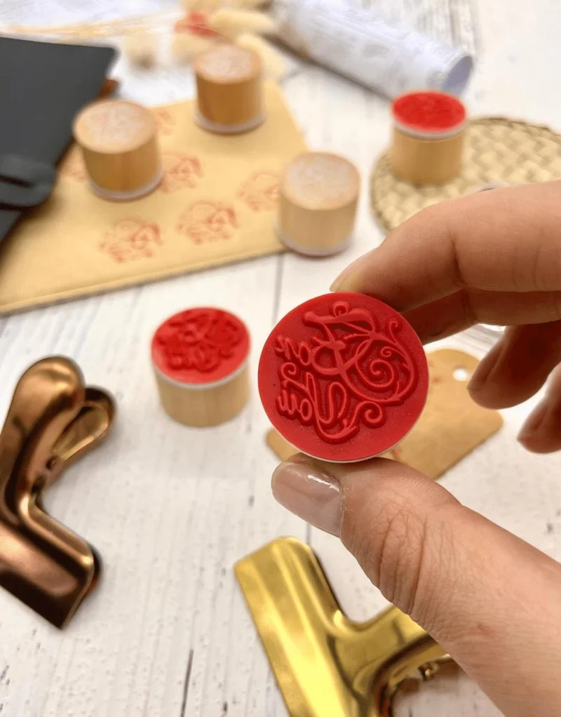 Kağıt Gemi Dükkan Paper Ship Shop Mini Wooden Circular Vintage For You Patterned Seal / Stamp / Stamp / Book Seal Stamp / Seal