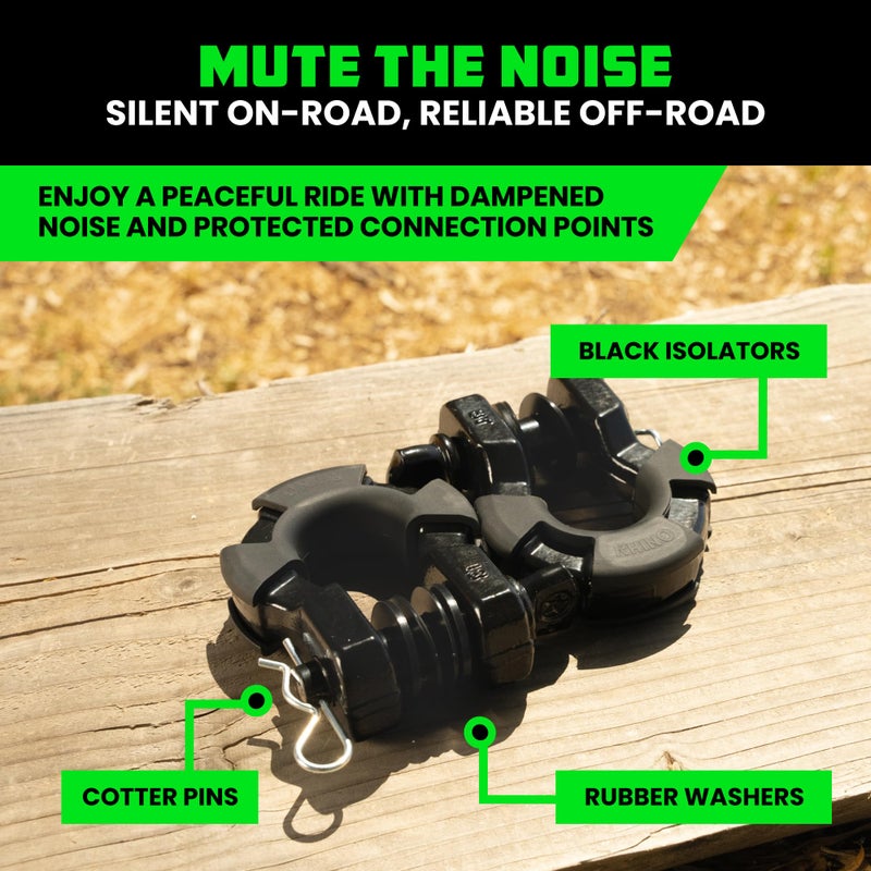 Rhino USA Rhino USA Super D Ring Shackles (2-Pack) - 70,548lb Break Strength – Heavy Duty 3/4" Clevis Shackle with 7/8 Pin for Towing & Off-Road Use - Pairs with Tow Strap for Vehicle Recovery (Black) - Image 5