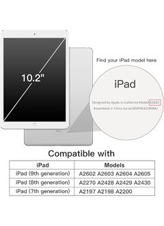Jetech Case For Ipad 10.2-Inch 9Th 8Th 7Th Generation 2021 2020 2019 With Pencil Holder Clear Transparent Back Shell Slim Stand Shockproof Tablet Cover Auto Wake Sleep Light Purple  - Image 2