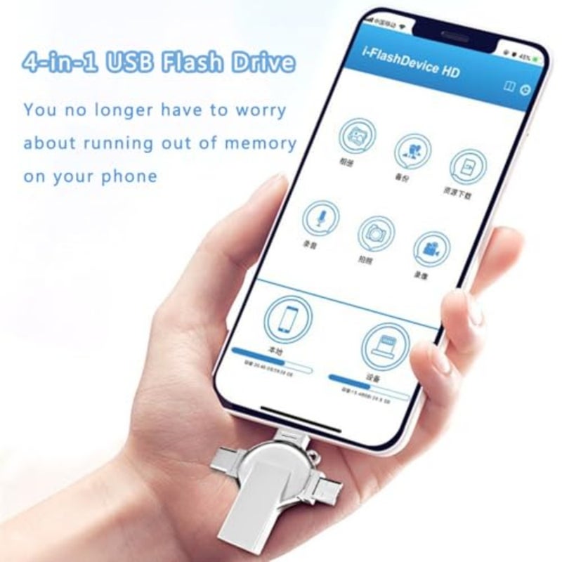 USB Flash Drive, 2TB 3.0 High Speed 4 in 1 Type-c OTG Stick External Storage, for More Devices - Image 2