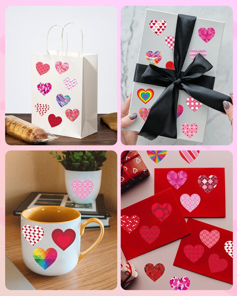 Ozepao 32 Sheets Heart Stickers  384 Pcs Valentines Day Stickers For Kids  Holiday Sticker For Envelopes  Cards Or Gifts Bags Decor (48 Designs 8 Each) - Image 5