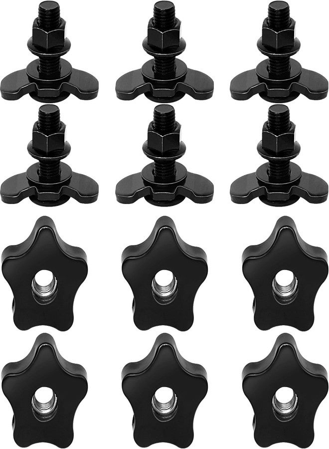 PALOZO L Track Threaded Stud Fittings L-Track Threaded Double Stud Lug Fitting with Knob, Used with L Track Rails, Pack of 6 - Image 2