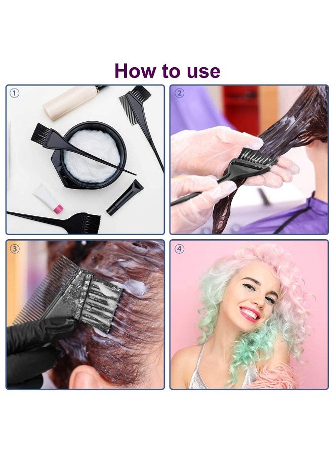 4-Piece Hair Dye Applicator Set with Mixing Bowl, Brushes & Tint Comb for Hair Coloring - Image 5