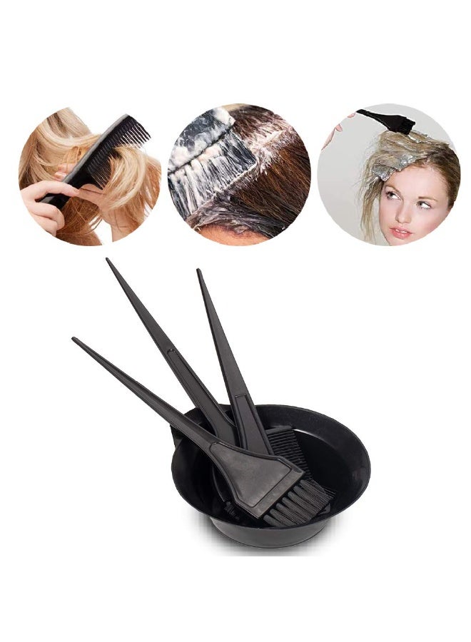 4-Piece Hair Dye Applicator Set with Mixing Bowl, Brushes & Tint Comb for Hair Coloring - Image 4