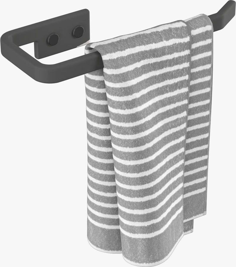 RAYNO Napkin Ring & Towel Holder - Sleek & Durable, Hand Towel Holder/Towel Ring, Wall Mounted Towel Rack Hanger for Bathroom & Washbasin (Black) - Image 1