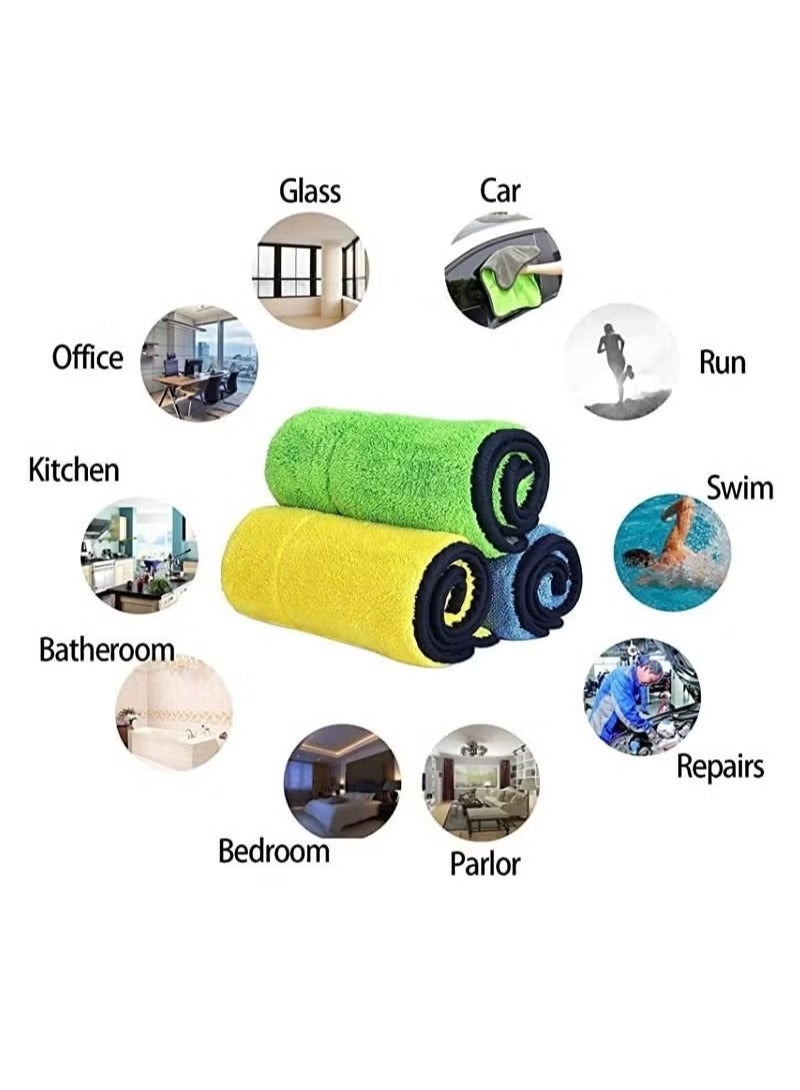 Generic 3-Piece Car Soft Microfiber Absorbent Wash Cleaning Polish Cloth Small 30 x 40 cm  - Image 5