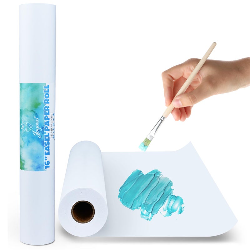Joyooss Easel Paper Roll Drawing Art Paper Roll for Kids 16 x 984 82 2 Pack Painting Roll of Paper Kid Art and Craft Coloring White Paper for Kids Wrapping Gift Activity