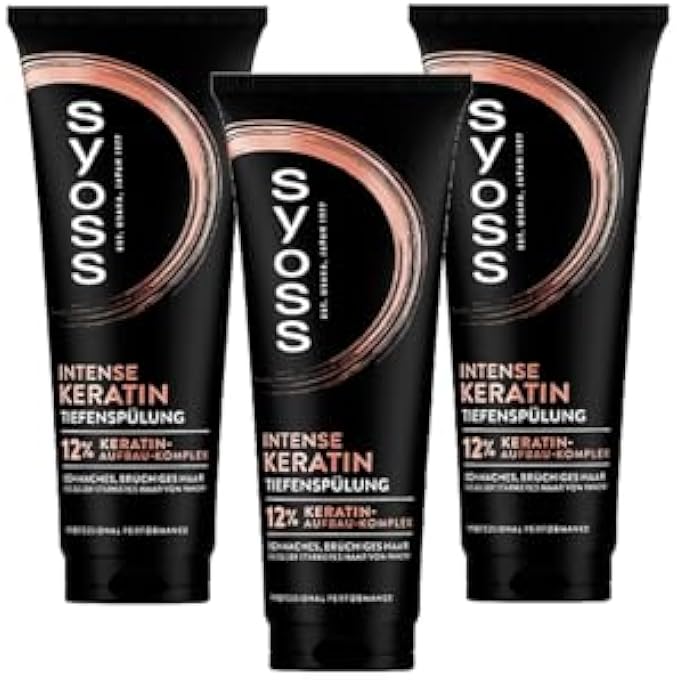 SYOSS DEEP CONDITIONER KERATIN (3 X 250 ML), RICH CONDITIONER WITH KERATIN FIGHTS FRIZZ & PROVIDES SHINE, HAIR CONDITIONER FOR HEALTHY-LOOKING & RESISTANT HAIR - Image 2