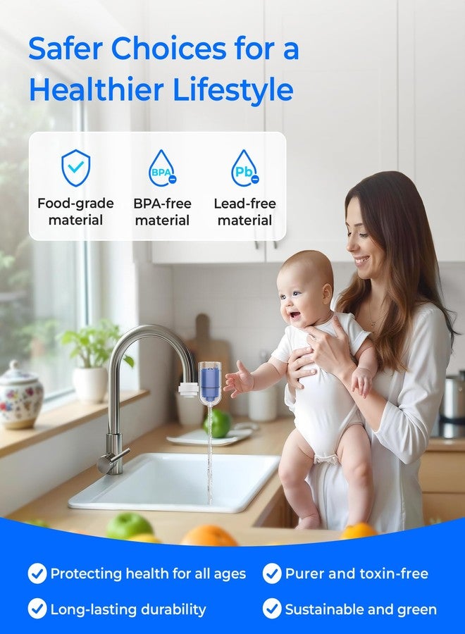 ووتر دروب فلتر مياه Waterdrop معتمد من NSF 42، بديل لجميع أنظمة ترشيح الصنابير PUR® وPUR®PLUS، فلتر مياه الصنابير Pur® RF-9999®، مدة الصلاحية 18 شهرًا (6 قطع) - Image 4