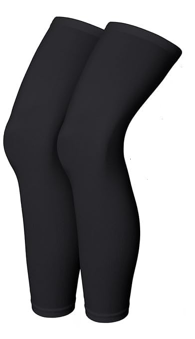 Tinth Unisex UV Sun Protection Leg sleeve For UV, Dust, Summer, UV Sun Protection Arm Sleeves for Biking,Cricket,Cycling, Golf, Outdoor Sports (Leg Sleeve -Black) - Image 1