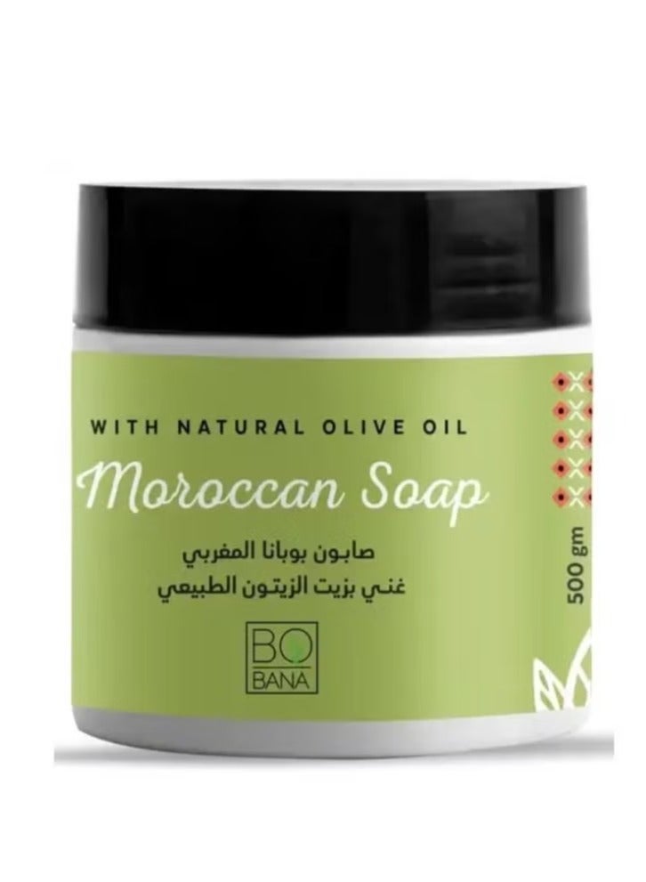 بوبانا صابون مغربي مع مستخلص زيت الزيتون الطبيعي 500 جرام