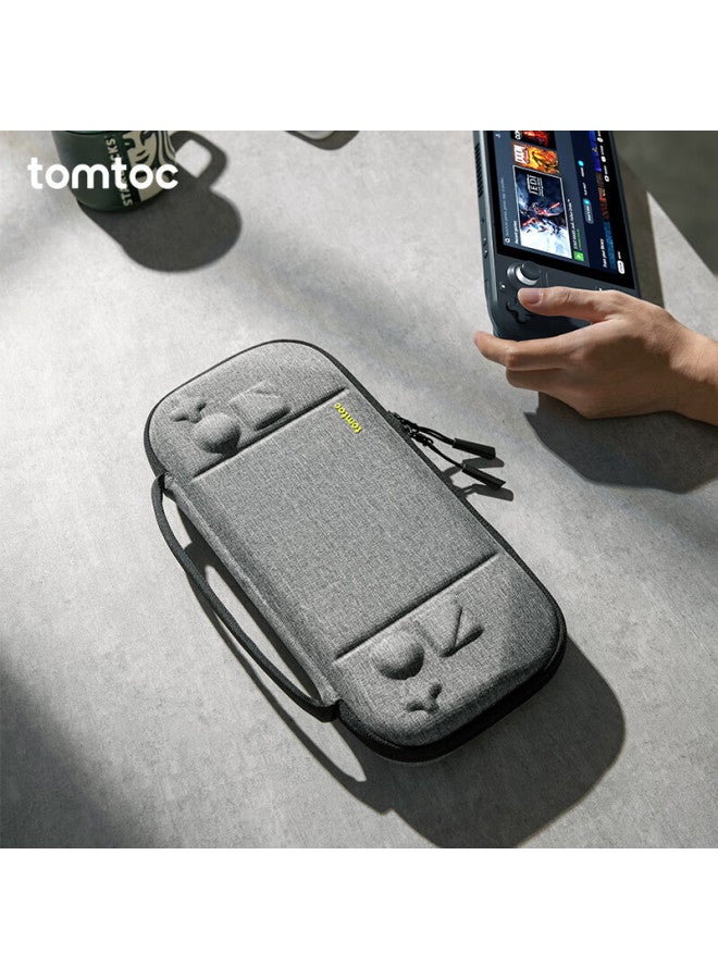 Tomtoc Steam Deck Storage Case, Hard Shell Storage Bag, Slim And Lightweight Bag, Handbag, Light Gray - Image 3