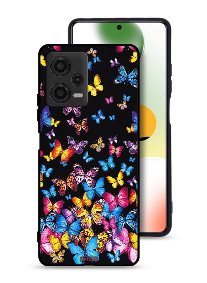 Tolwak Xiaomi Poco X5 Protective Case Cover Colorful Butterflies - Image 1