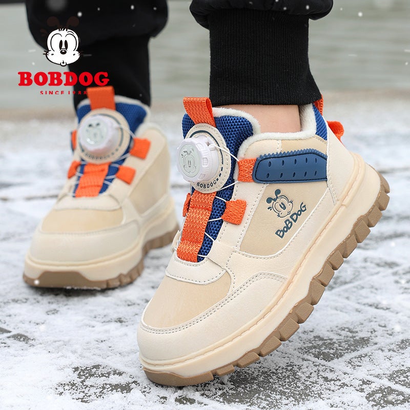 Babu Bean Children'S Shoes Boys Cotton Shoes 2024 Winter New Fleece-Lined Thickened Warm Shoes Children'S Sneaker - Image 5