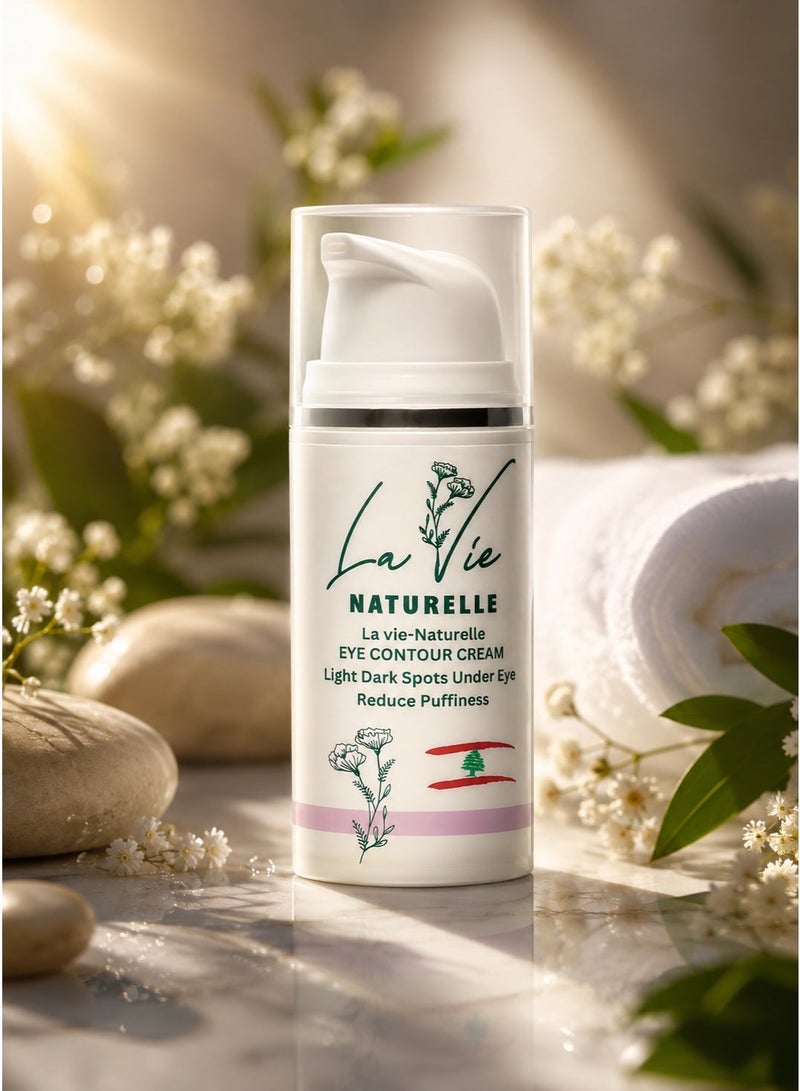 la vie naturelle Eye Contour Cream Natural Formula for Dark Spots and Puffiness Reduction Under Eye Treatment Daily Care - Image 1