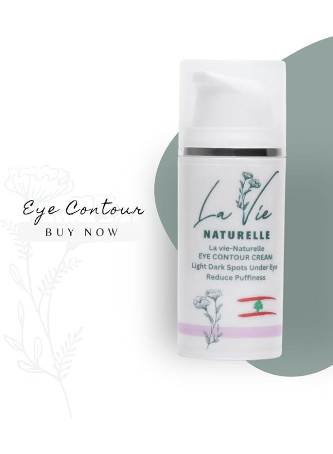 la vie naturelle Eye Contour Cream Natural Formula for Dark Spots and Puffiness Reduction Under Eye Treatment Daily Care - Image 3