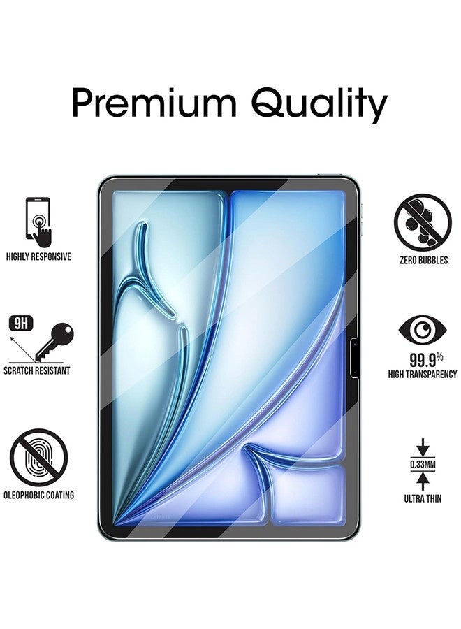 DUSALA for iPad Air 2024 Premium Screen Protector Tempered Glass 11 inch Clear - Image 5