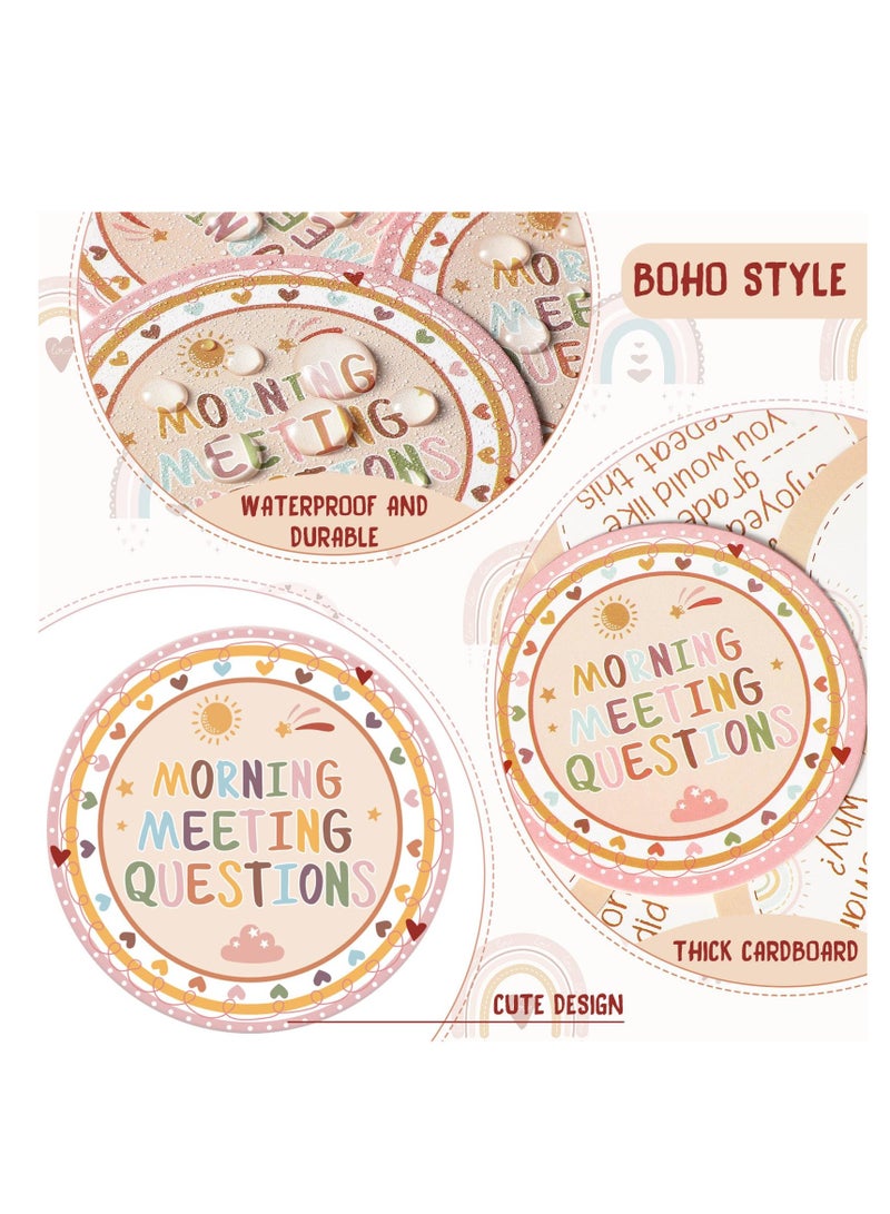 بطاقات أفكار أسئلة الفصل الدراسي، 25 رقاقة للاجتماع الصباحي للطلاب، محرك حوار للأنشطة الصفية، تعزز مهارات التواصل والاستماع، وسيلة تعليمية ممتعة وتفاعلية. - Image 3