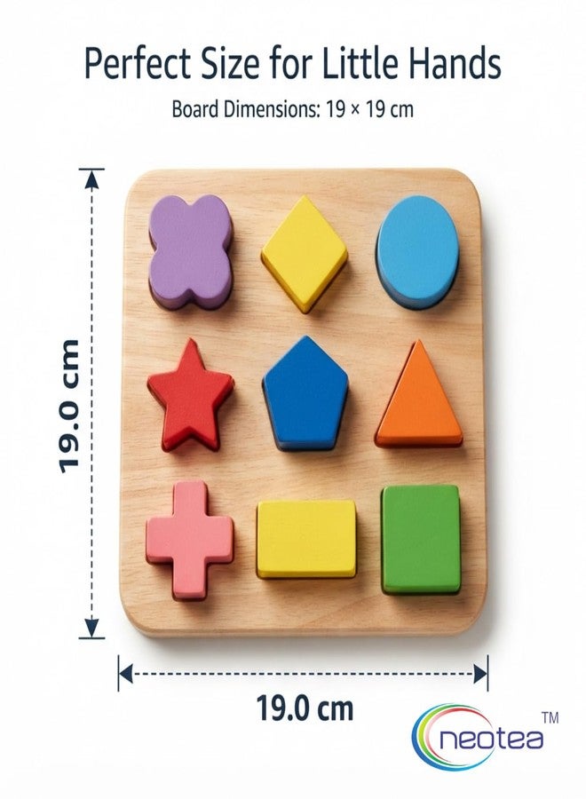 Neotea Kids Wooden Shape and Color Puzzle | Educational Jigsaw Board Game for 3+ | Preschool Learning Toy | Problem-Solving Skills | Multicolor Matching Game for Toddlers & Kids - Image 3
