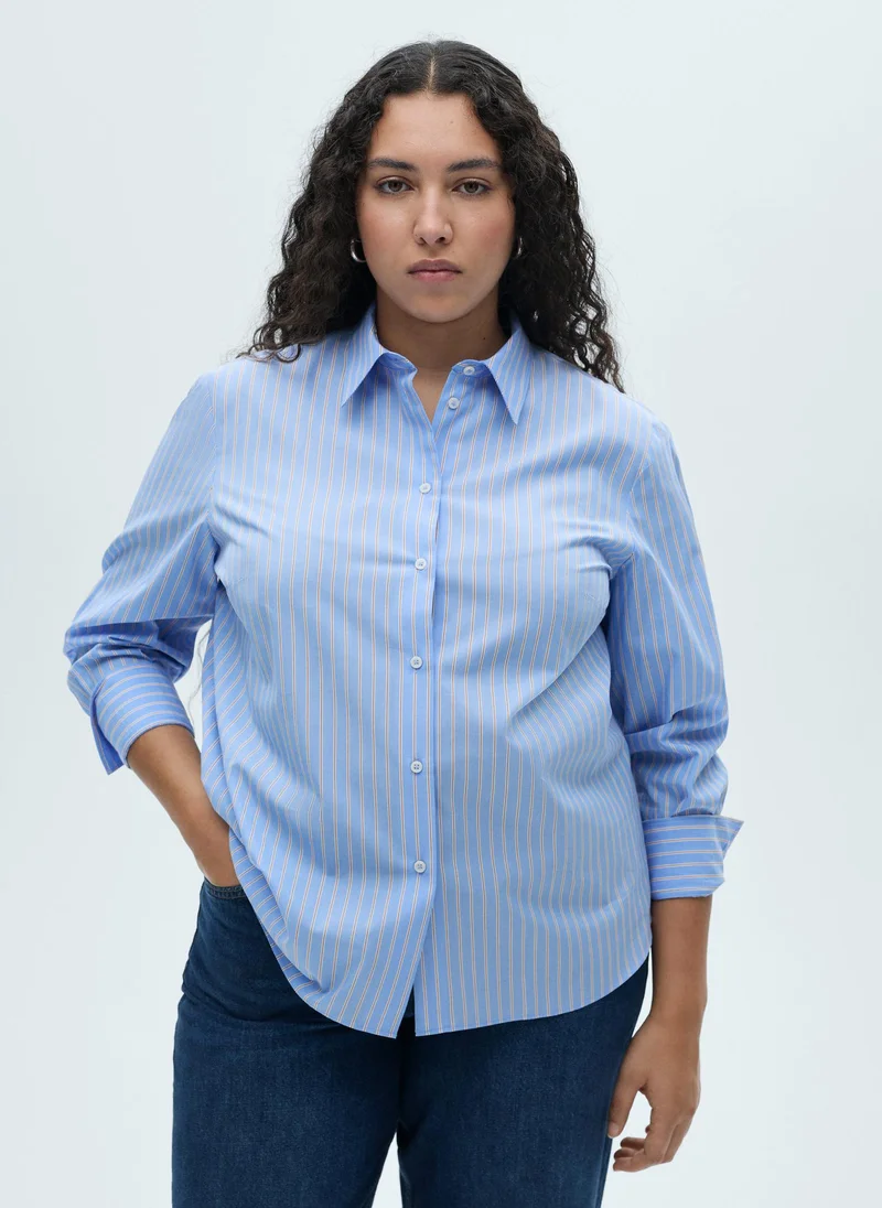 MANGO Regular Cotton Lyocell-Blend Shirt