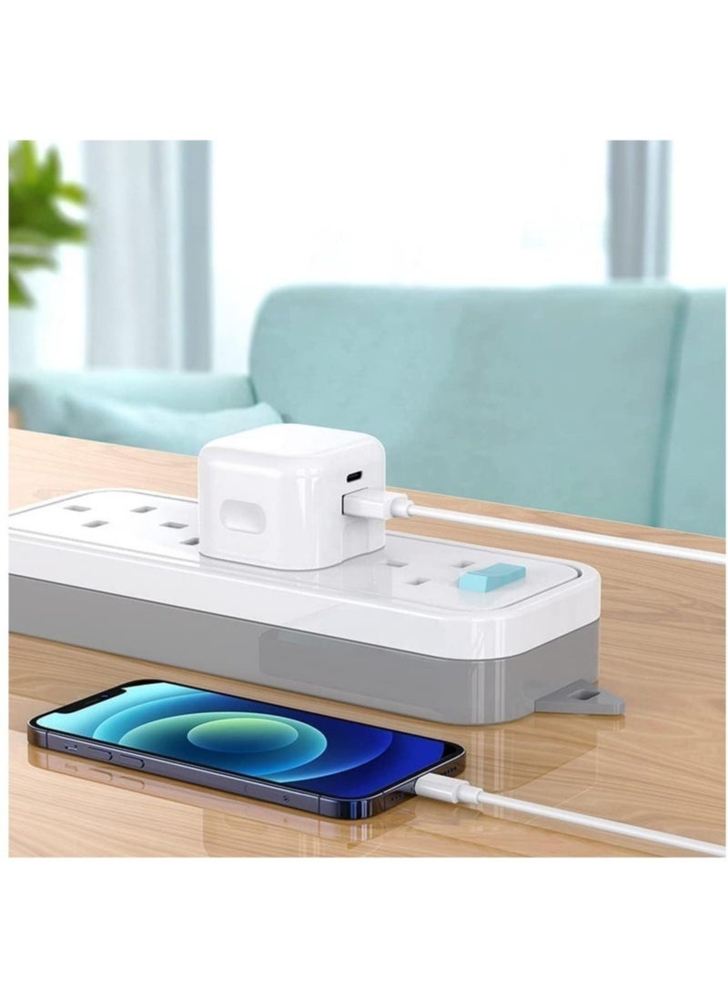 ELTRAZONE - Galaxy A04 / A04s / A04 Core USB C Charger Plug 20W Dual Port USB C Fast Charger PD&QC 3.0 USB C Charging Plug Power Delivery Wall Adapter For Samsung Galaxy A04 / A04S / A04 Core (WHITE) - Image 1
