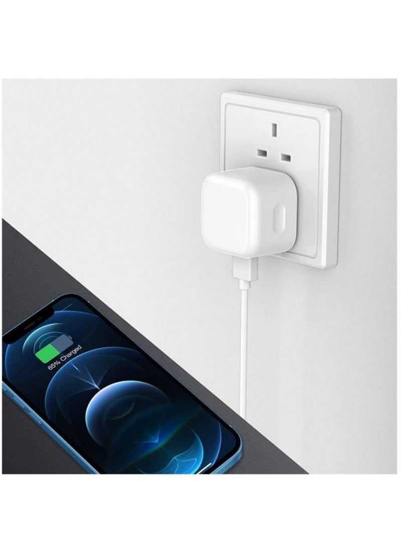 ELTRAZONE - Galaxy A04 / A04s / A04 Core USB C Charger Plug 20W Dual Port USB C Fast Charger PD&QC 3.0 USB C Charging Plug Power Delivery Wall Adapter For Samsung Galaxy A04 / A04S / A04 Core (WHITE) - Image 1