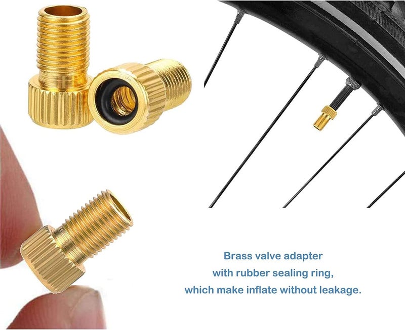 KEWAYO 18Piece Bike Valve Repair Kit  Presta to Schrader Adapter with Brass Valve Cores  Dust Caps  Tubeless Tire Accessories for MTBRoad Bicycles - Image 5