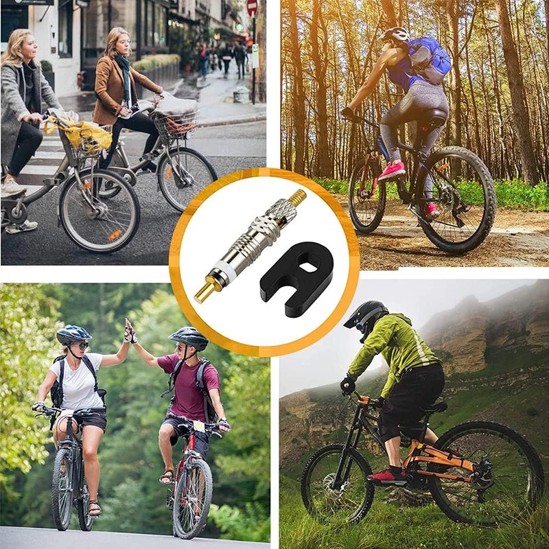 KEWAYO 18Piece Bike Valve Repair Kit  Presta to Schrader Adapter with Brass Valve Cores  Dust Caps  Tubeless Tire Accessories for MTBRoad Bicycles - Image 2