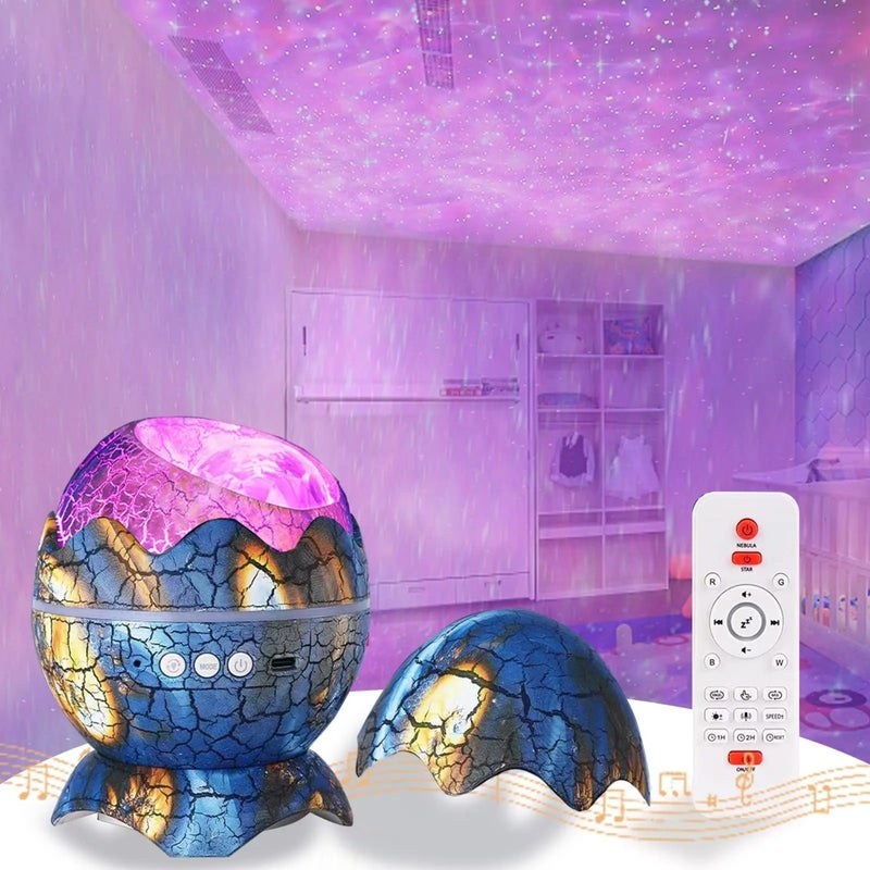 Hediyesahibi Decorative Cracked Dinosaur Egg Sound Speaker and Night Light  - Image 2