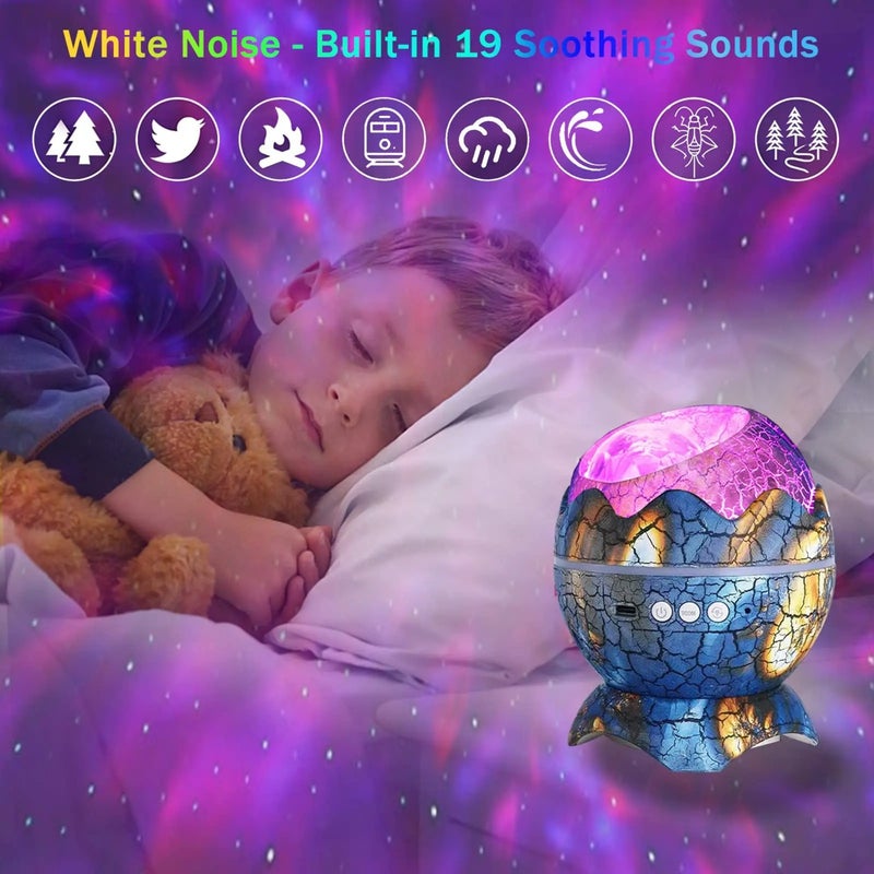 Hediyesahibi Decorative Cracked Dinosaur Egg Sound Speaker and Night Light  - Image 3