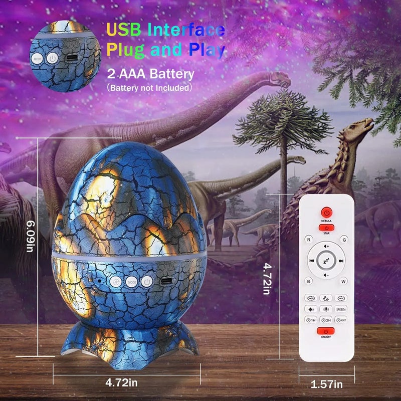 Hediyesahibi Decorative Cracked Dinosaur Egg Sound Speaker and Night Light  - Image 5
