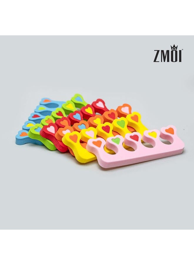 ZMOI Premium Colorful Heart Toe Separators - Cute Design for Kids - Super Soft, Durable 24 Pieces ZMOI - Image 5