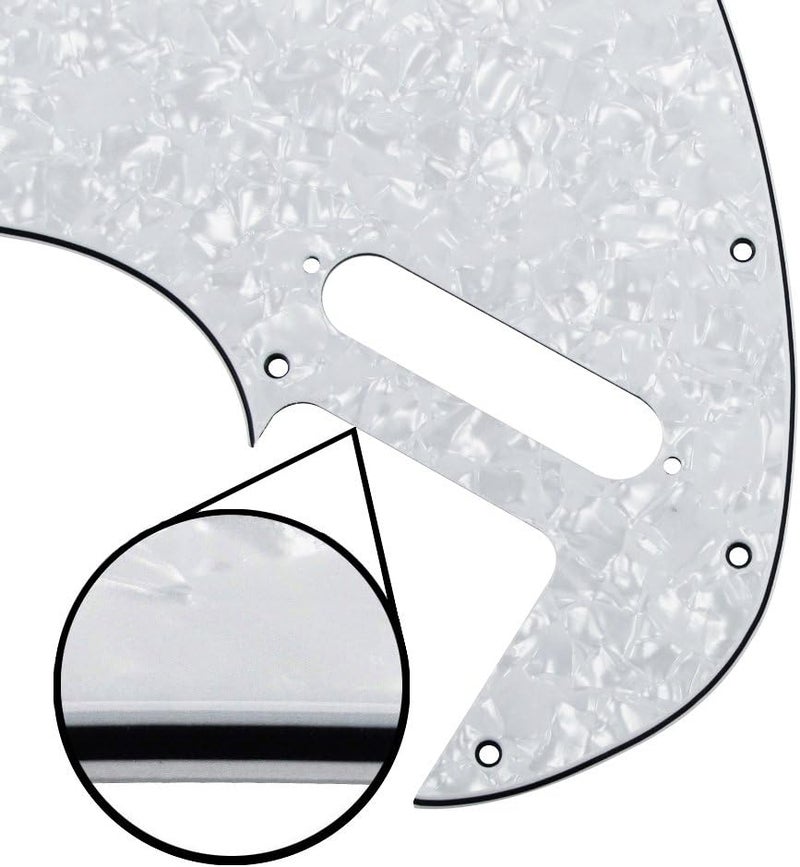 FLEOR 4Ply White Pearl TL Pickguard Guitar Pick Guard Plate with Screws Fit 69 TL Thinline Re-issue Guitar Part - Image 3