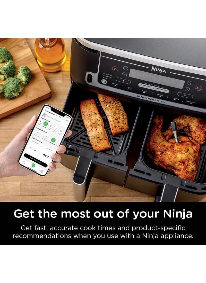 Ninja Ninja Meat Thermometer ProChef Wireless Probe for Indoor  Outdoor Air Fryer Grill Cooking Smoker Oven Roaster Long Range Bluetooth App Connection Flareup Resistant Waterproof US Only WP100  - Image 3