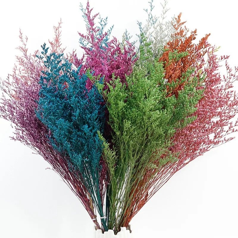 Bluejw Everlasting Colored Limonium Spray - Preserved Natural Statice Dried Flowers for Valentine's & Christmas, Dried Plants Decor - Image 3