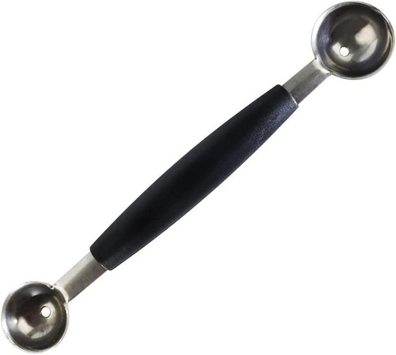 Ebonee Double-Sided Fruit Melon Baller Spoon, 2 in 1 Stainless Steel Scoop Cutter 18cm - Image 1