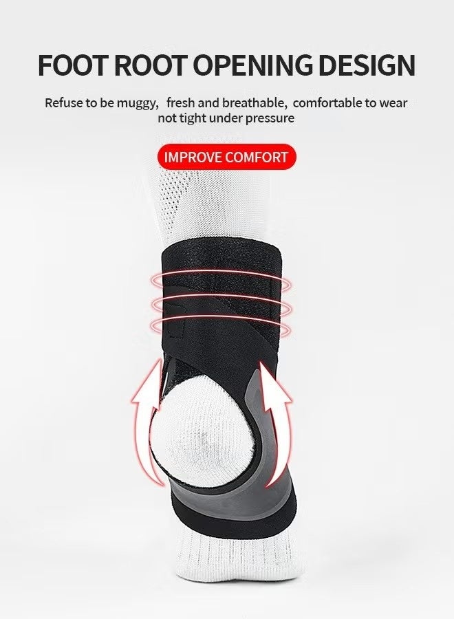 1 Pair Ankle Brace for Women & Men - Breathable Comfortable Adjustable Ankle Wrap, Ankle Support for Running, Basketball, Achilles, Minor Sprains, Joint Pain Relief, Injury Recovery, One Size Fits All XL Size (EU 42–46, Ankle 25–28 cm) - Image 2