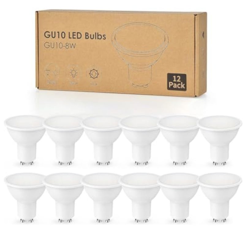 GU10 LED Bulbs for living room recessed ceiling fixtures, ceramic material, warm white 3000K, no flicker and energy saving - Image 1